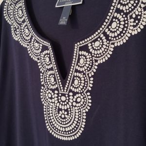 Embellished Navy Dress